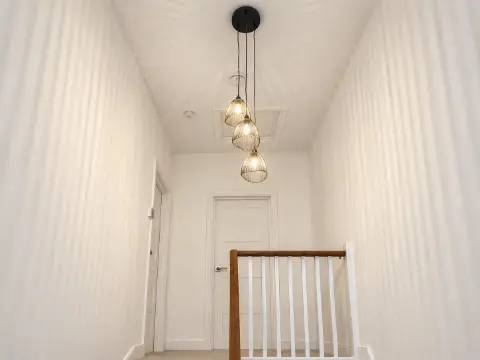 Electrical project – Stairwell Pendant Light Installation in Hampstead, London, Hampstead, London by KK Construction