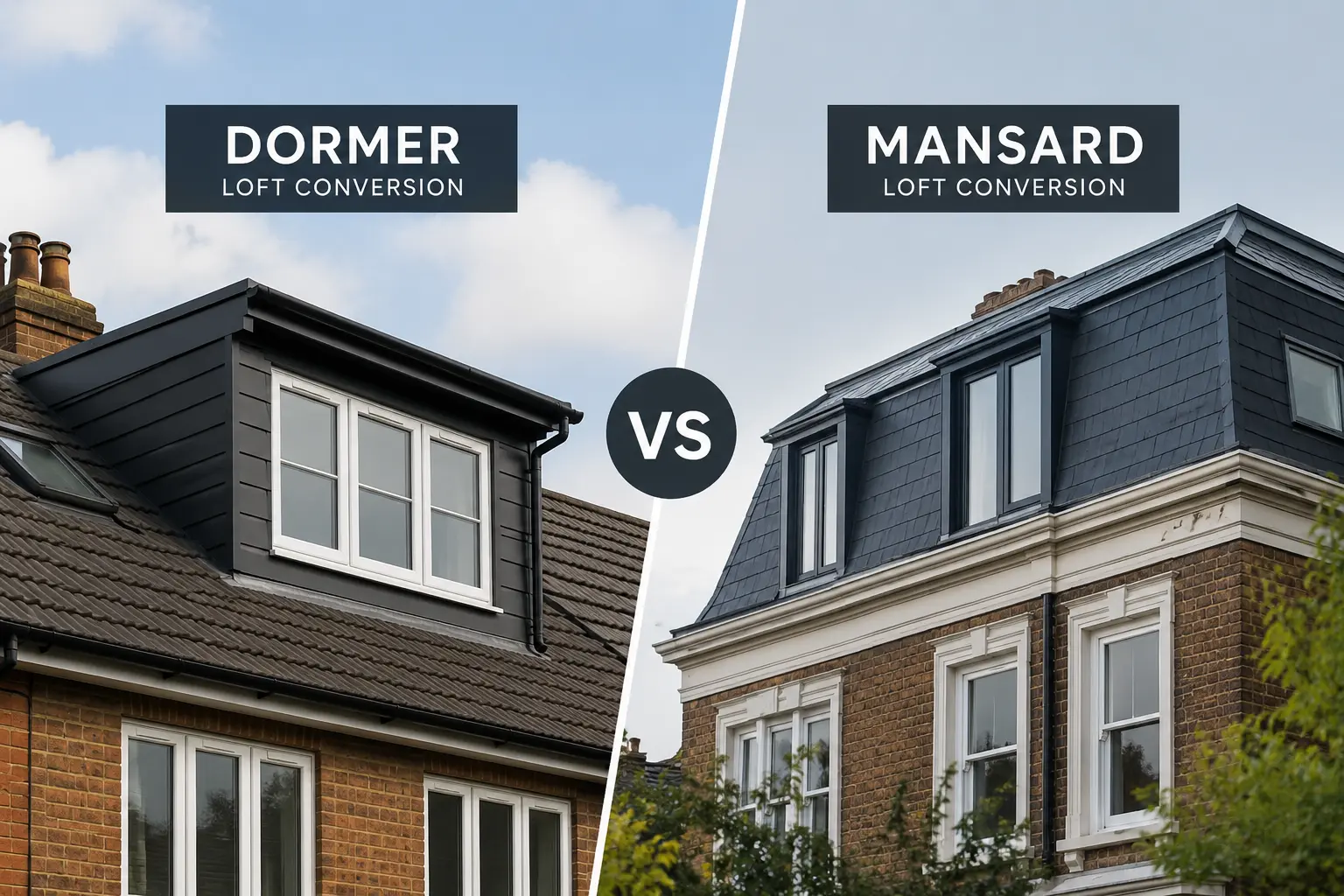 Comparison of dormer and mansard loft conversions for London homes